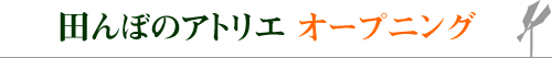 田んぼのアトリエ オープニング