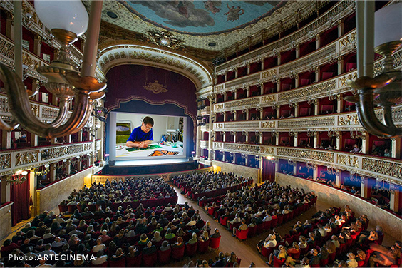 Film <i>Breathing Earth - Susumu Shingu's Dream</i> Film screening as the opening film at the 19th ARTECINEMA　Teatro di San Carlo in Naples